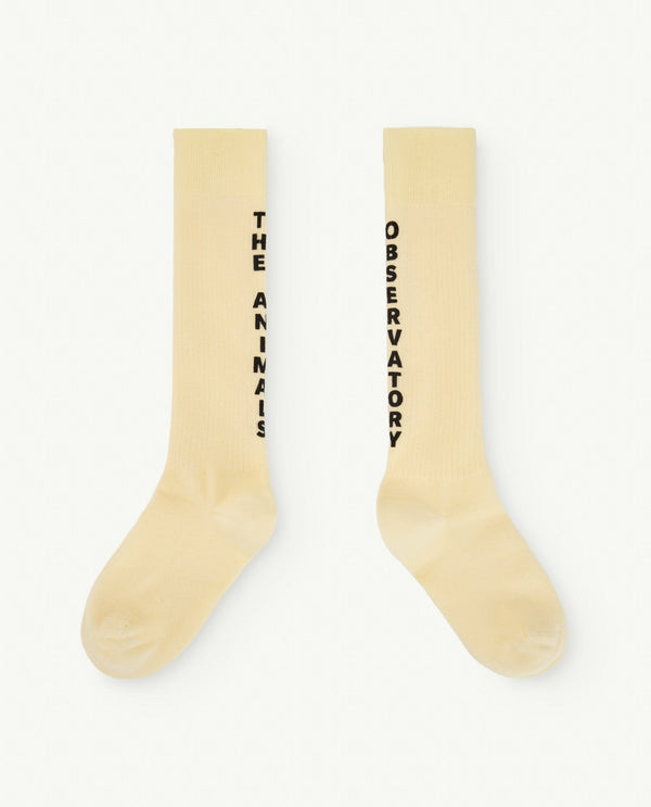 Soft Yellow Worm Socks PRODUCT FRONT