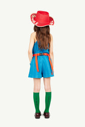 Red Straw Hat MODEL BACK