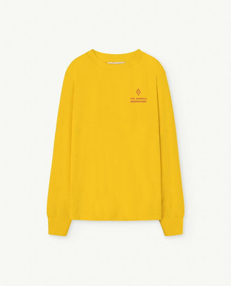 Yellow Aries Kids Long Sleeve T-Shirt COVER