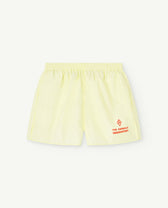 Soft Yellow Lynx Adult Shorts PRODUCT FRONT