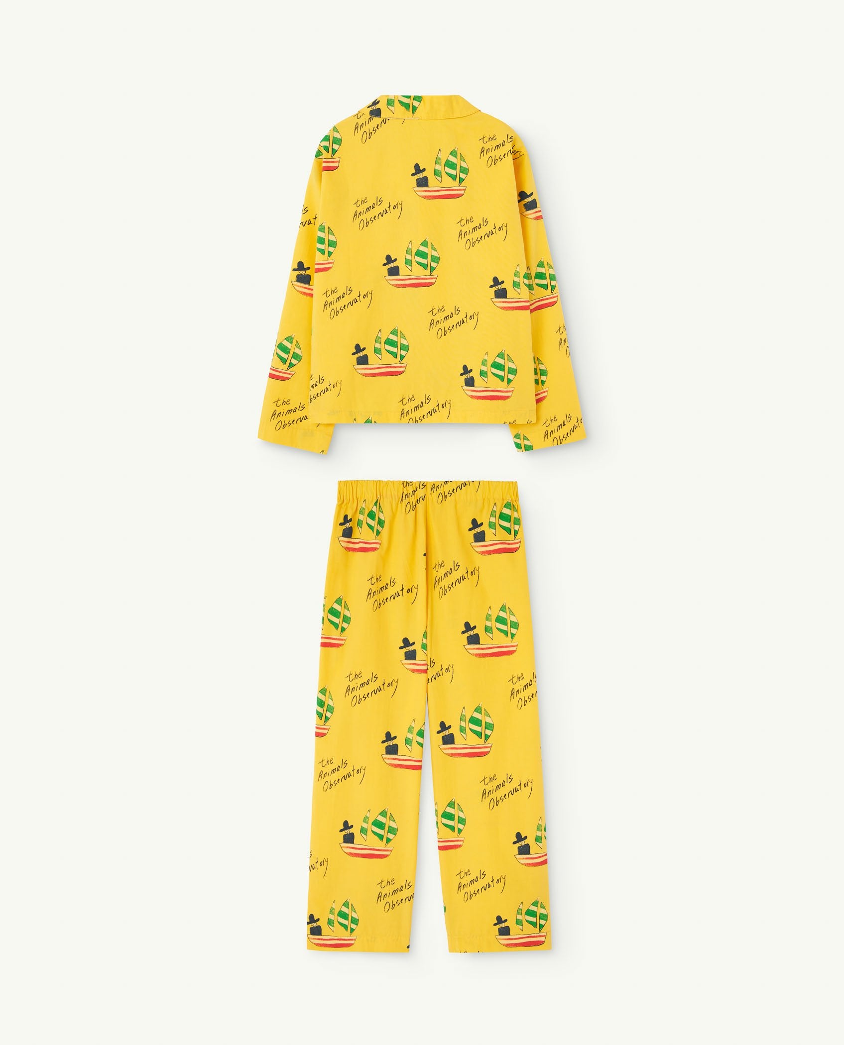 Yellow Andromeda Kids Pajamas PRODUCT BACK