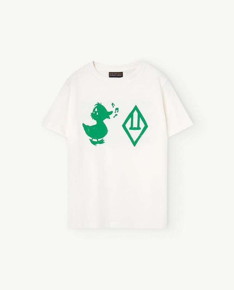 Raw White Save The Duck T-Shirt COVER
