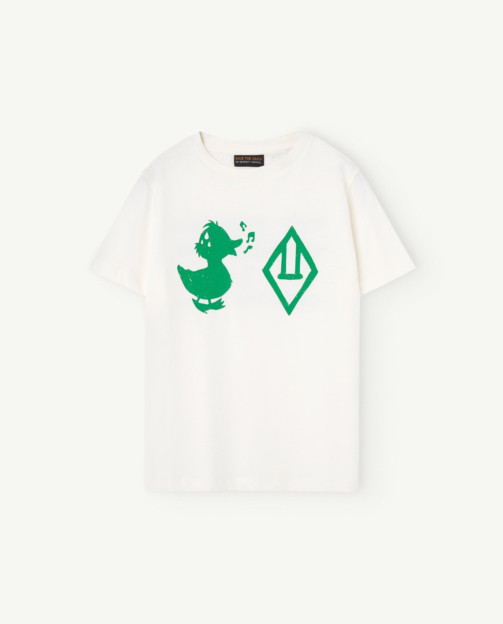 Raw White Save The Duck T-Shirt PRODUCT FRONT