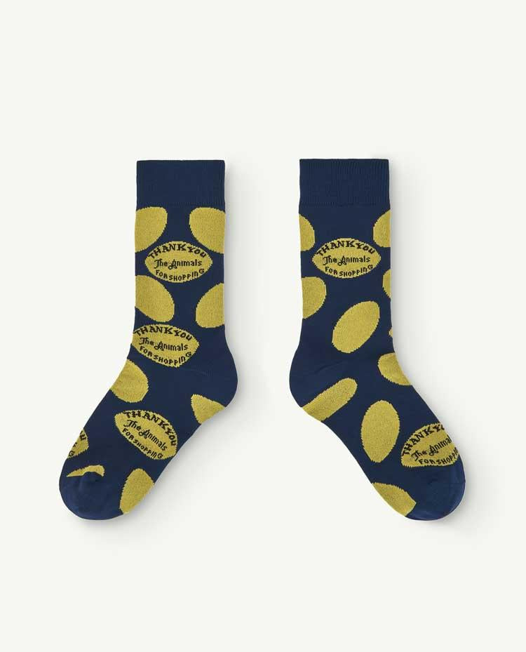 Navy Snail Socks COVER