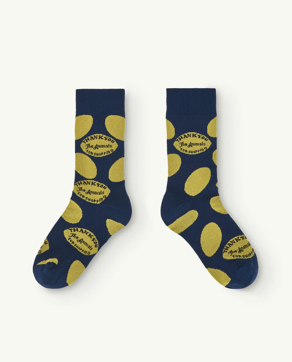 Navy Snail Socks PRODUCT FRONT