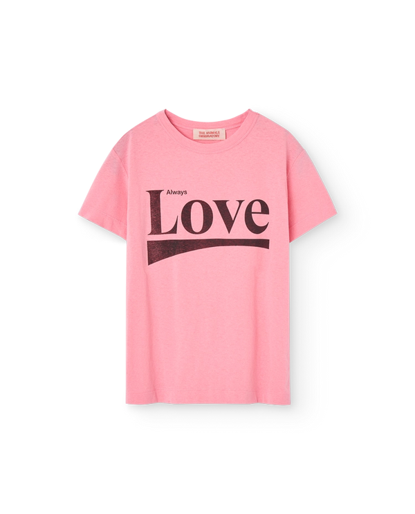 Pink Love Rooster T-Shirt COVER