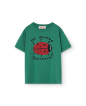 Green Ladybug Rooster T-Shirt PRODUCT FRONT