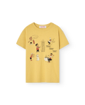T-shirt Comic Rooster jaune
