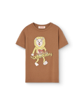 T-shirt Lion Rooster marron