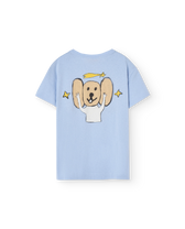 Soft Blue Rooster T-Shirt PRODUCT BACK