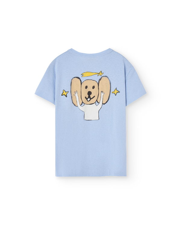 Soft Blue Rooster T-Shirt PRODUCT BACK