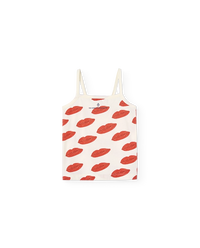 White Kissing Tank Top COVER