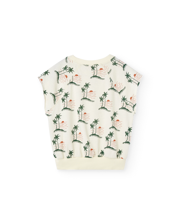 White Sunset Squab T-Shirt PRODUCT BACK