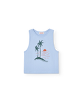 Soft Blue Sunset Frog T-Shirt