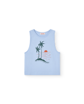 Soft Blue Sunset Frog T-Shirt PRODUCT FRONT