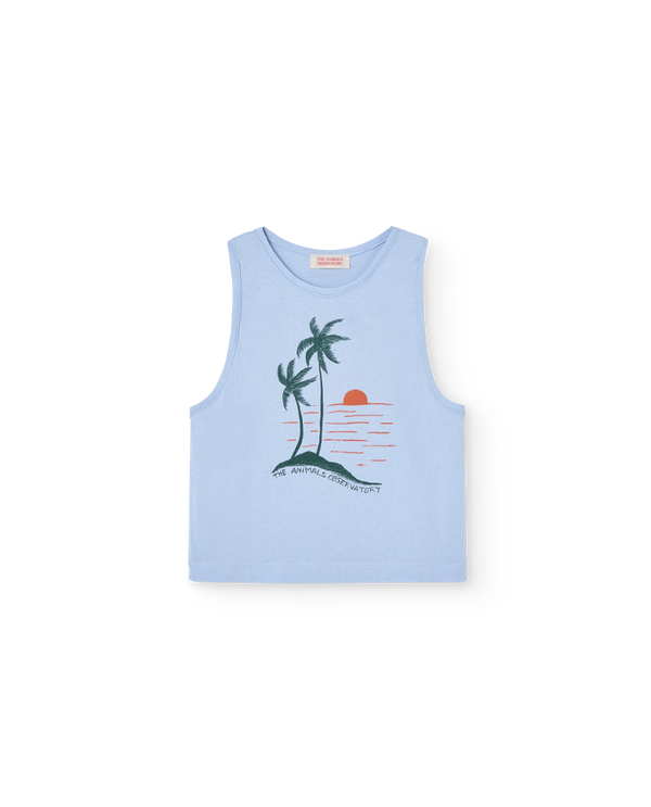 Soft Blue Sunset Frog T-Shirt PRODUCT FRONT