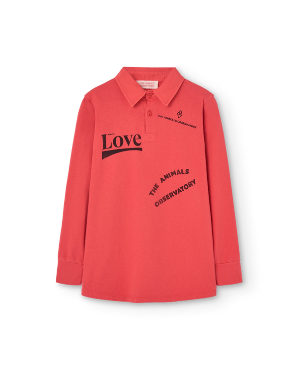 Red Love Eel Polo Shirt PRODUCT FRONT