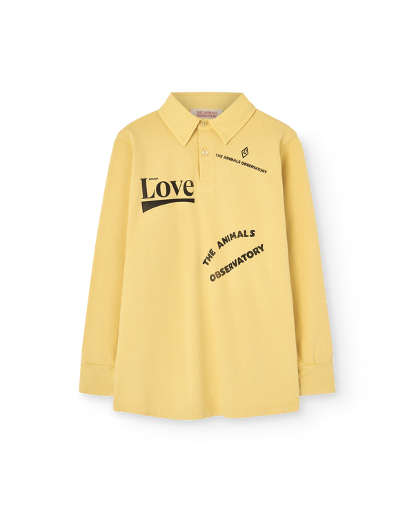 Yellow Love Eel Polo Shirt PRODUCT FRONT