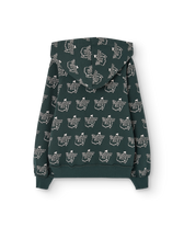Deep Green Cool Beaver Hoodie PRODUCT BACK