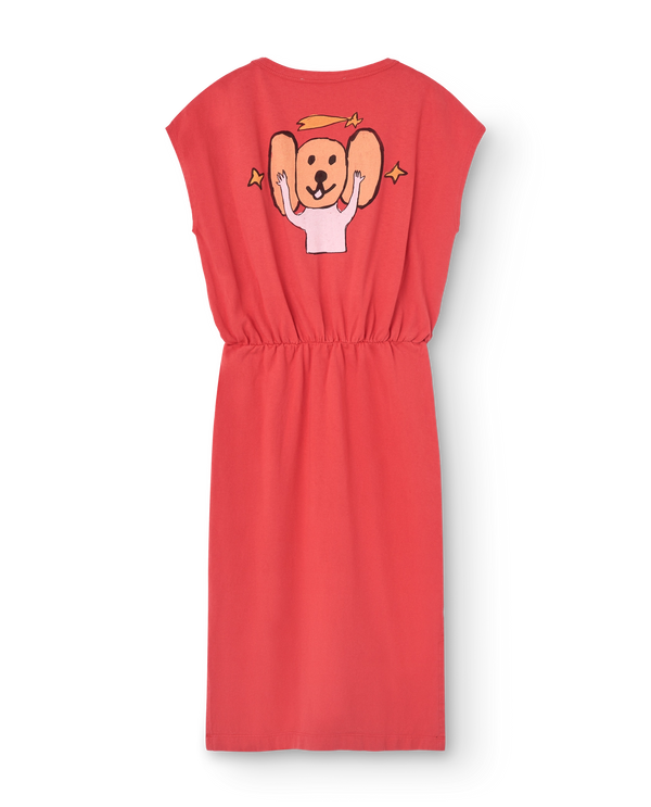 Red Orca Midi Dress PRODUCT BACK