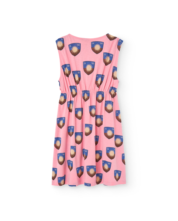 Pink Shield Jersey Marten Midi Dress PRODUCT BACK