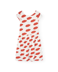 White Kissing Flamingo Midi Dress