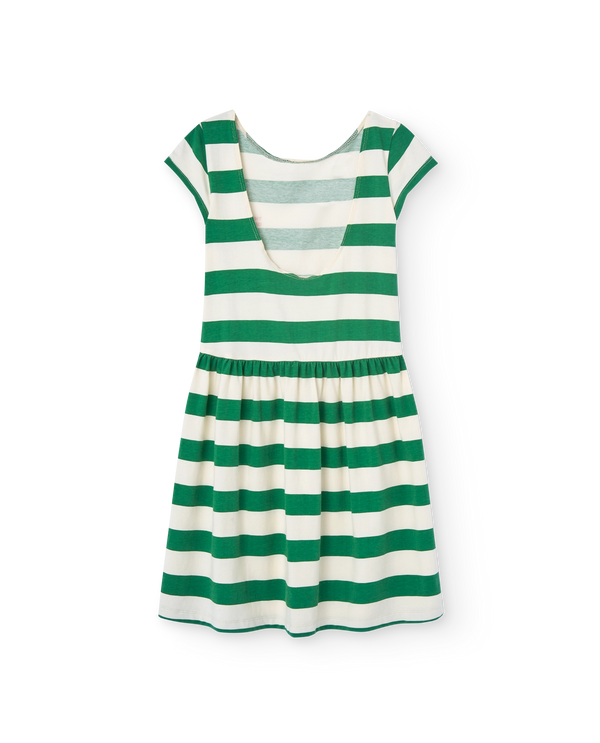 White Sailor Flamingo Midi Dress PRODUCT BACK