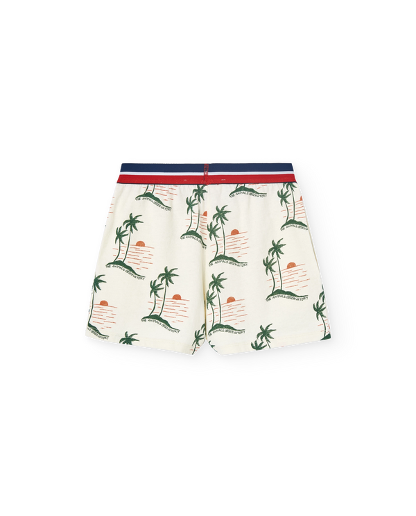 White Sunset Shorts PRODUCT BACK