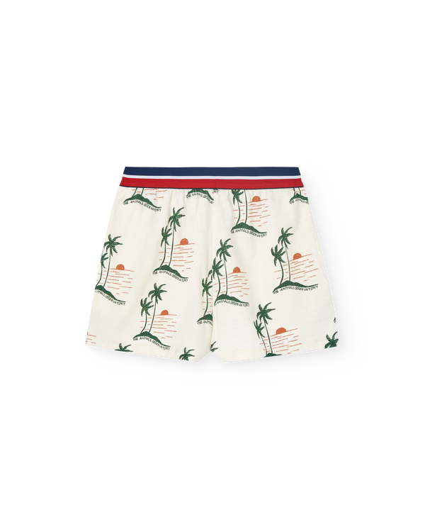 White Sunset Shorts PRODUCT FRONT