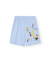 Soft Blue Comic Bermuda Mole Shorts PRODUCT FRONT