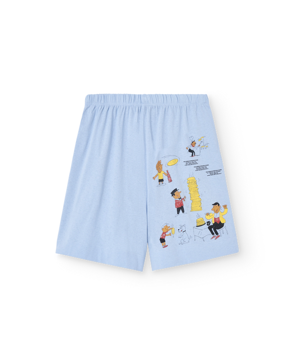 Soft Blue Comic Bermuda Mole Shorts PRODUCT FRONT