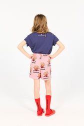 Pink Hedgehog Shorts MODEL BACK