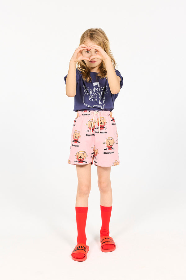 Pink Hedgehog Shorts MODEL FRONT