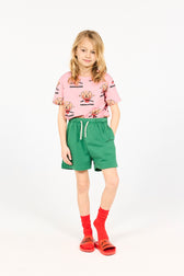 Green Ladybug Hedgehog Shorts MODEL FRONT