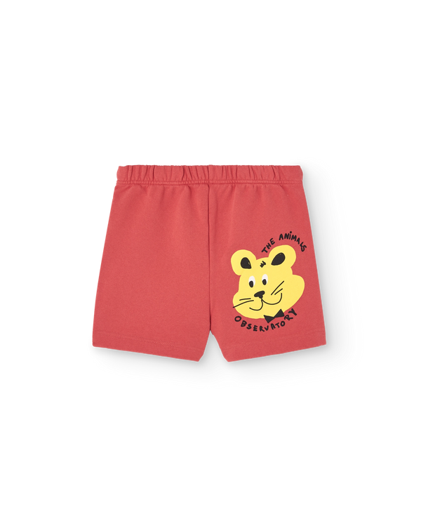 Red Fluffy Hedgehog Shorts PRODUCT BACK