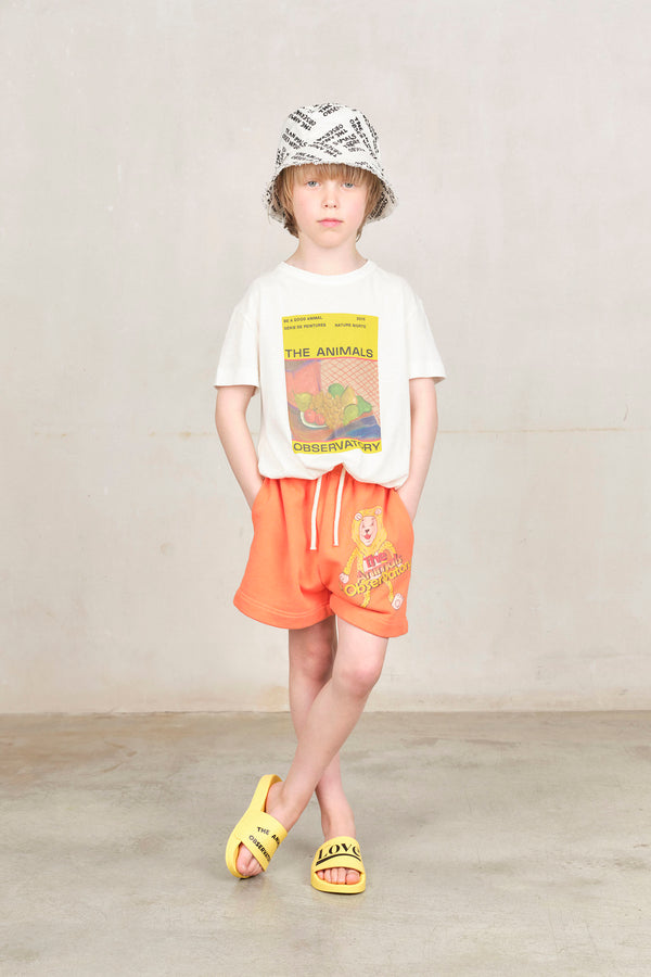 Salmon Lion Hedgehog Sweatpants MODEL FRONT