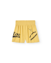 Yellow Love Ostrich Shorts PRODUCT FRONT