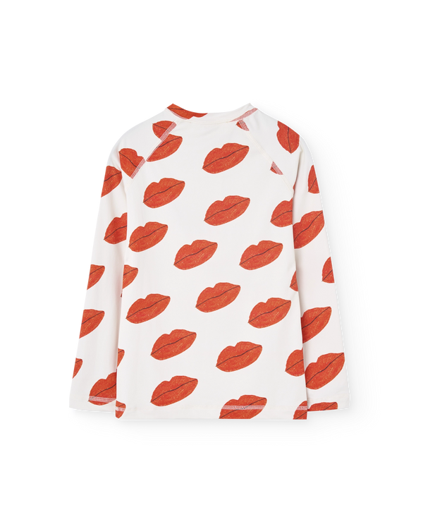 Raw White Kissing Deer Swimsuit PRODUCT BACK