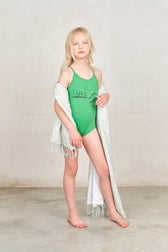 Green Love Octopus Swimsuit MODEL FRONT