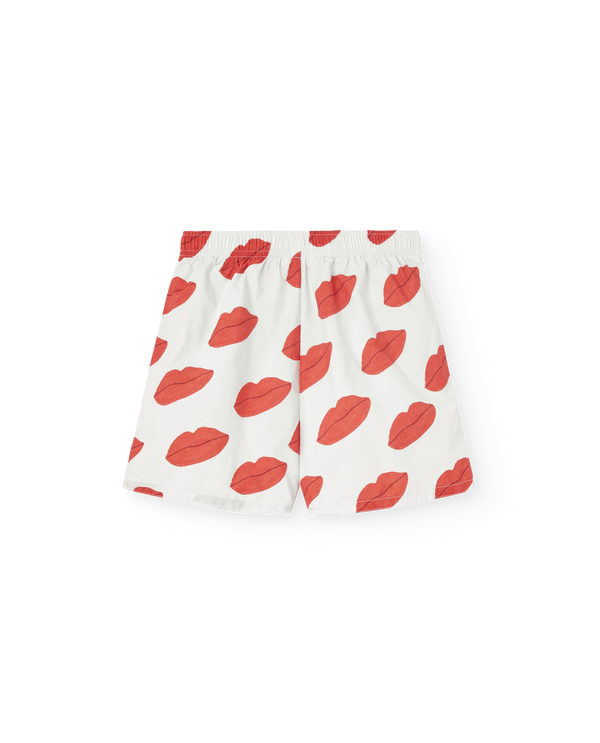Raw White Kissing Puppy Swimsuit PRODUCT BACK