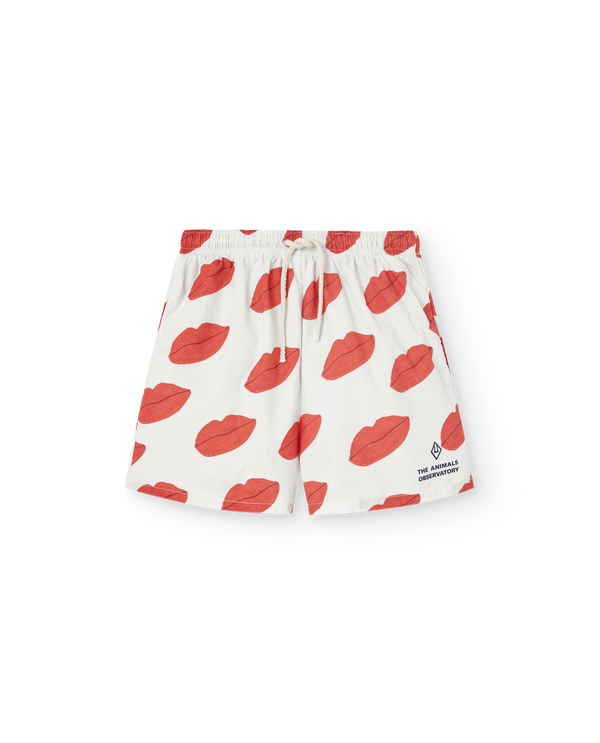 Raw White Kissing Puppy Swimsuit PRODUCT FRONT