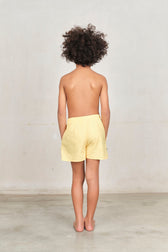 Yellow Love Puppy Swimsuit MODEL BACK