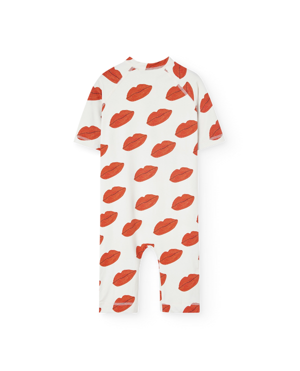 Raw White Kissing Caterpillar Swimsuit PRODUCT BACK