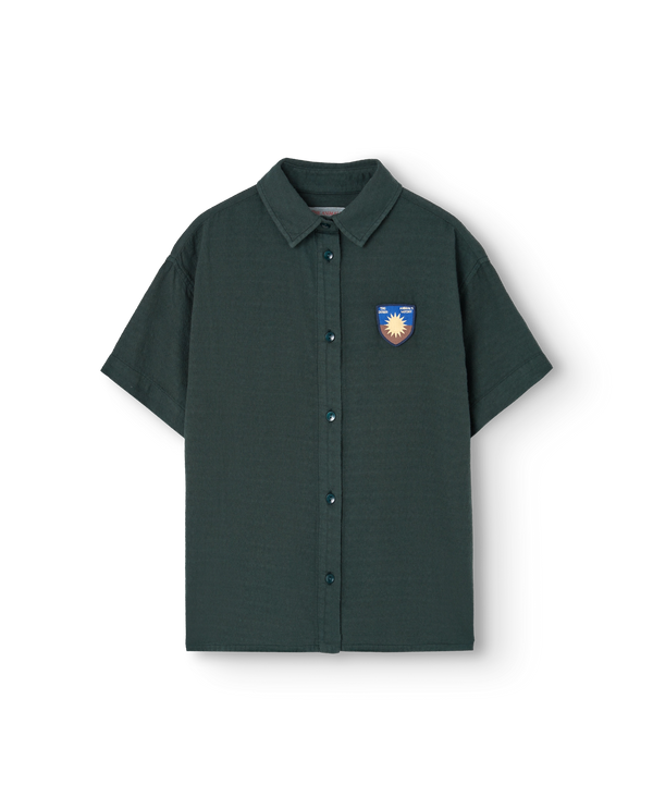 Deep Green Shield Kangaroo Shirt PRODUCT FRONT