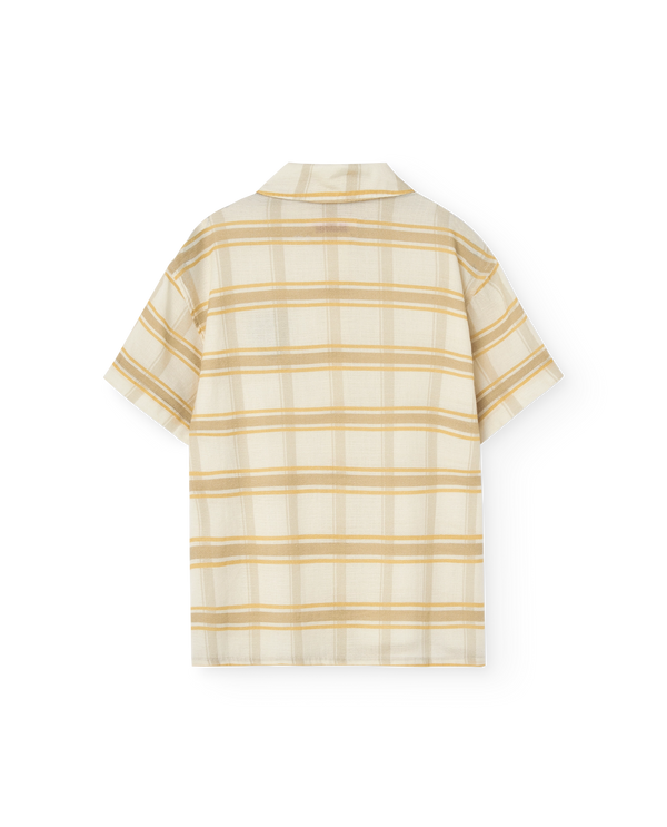 Beige Shield Kangaroo Shirt PRODUCT BACK