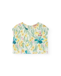 White Floral Baboon Shirt COVER