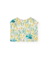 White Floral Baboon Shirt PRODUCT BACK