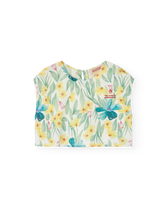 White Floral Baboon Shirt PRODUCT FRONT