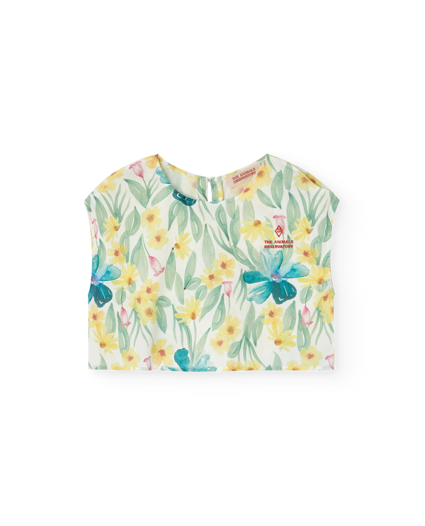White Floral Baboon Shirt PRODUCT FRONT