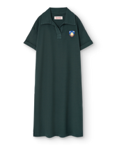Deep Green Shield Giraffe Maxi Dress PRODUCT FRONT